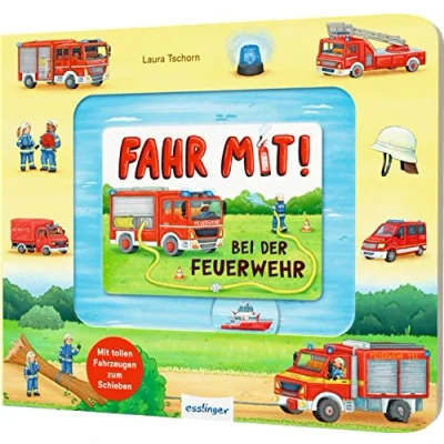 Afbeelding van Meine Schiebebahn Pappe: Fahr mit bei der Feuerwehr: Pappebuch Fahrzeugen zum Schieben