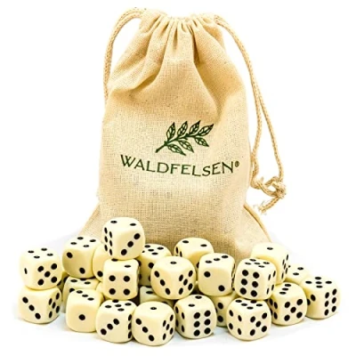 Afbeelding van Waldfelsen® 30 kubussen van 6,12, 20, of 50 hoogwaardige acrylkubussen 16 mm in de vorm stuks