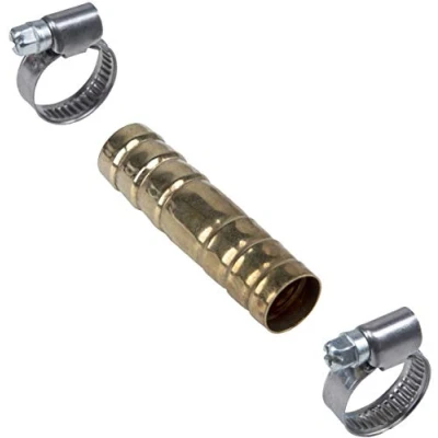 Afbeelding van Cornat slangkoppeling met 2 klemmen 3/8 inch, messing, TEC308400 1/2 inch messing