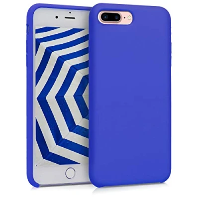Afbeelding van kwmobile telefoonhoesje compatibel met Apple iPhone 7 Plus/iPhone 8 Plus hoesje Zachte case voor smartphone Back cover in Baltisch blauw