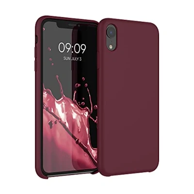 Afbeelding van kwmobile telefoonhoesje geschikt voor Apple iPhone XR Hoesje met siliconen coating Smartphone case in wijnrood
