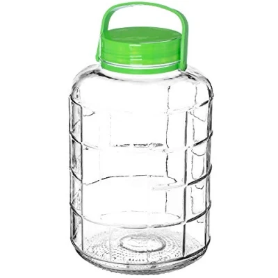 Afbeelding van KADAX Glazen augurkglas met deksel, inmaakpot, luchtdichte conservering, universeel glas, voorraadpot voor augurken, opslag, weckpot (8 liter)