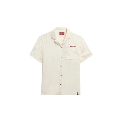 Afbeelding van Superdry Mannen Merchant Suika Overhemd Crème Grootte: S