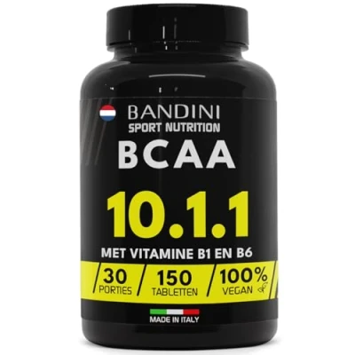 Afbeelding van Bandini® BCAA AMINO 10 1 150 tabletten Gefermenteerde Vertakte Aminozuren met Vitamine B1 en B6 10.1.1 Leucine, Isoleucine, Valine Intra Pre Post Workout voor Sportschool Veganistisch