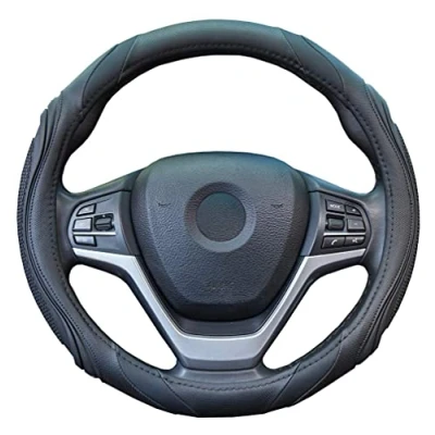 Afbeelding van leer de deuren voor autodeur; Sport diep, universeel, 37 38 cm; antislip, versleten stuurhoes, zwart