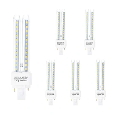 Afbeelding van Aigostar LED lamp PLC 2U 11 W, koudwit 6500 K, 1070 lumen, G24d 3, 5 stuks