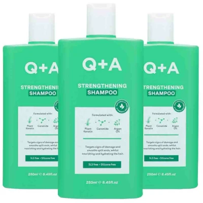 Afbeelding van 3x Q+A Strengthening Shampoo 250 ml