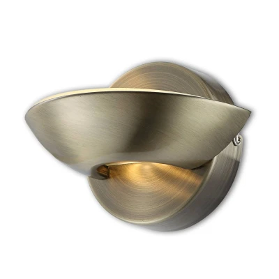 Afbeelding van Globo Oudmessingkleurige LED wandlamp Cosimo