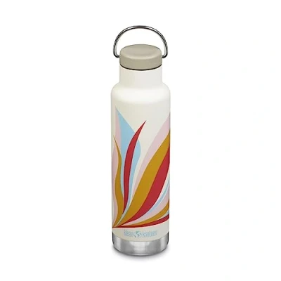Afbeelding van Klean Kanteen RVS Thermosfles Classic 592ml (w/Loop Cap) Summer Melon Blue limited edition