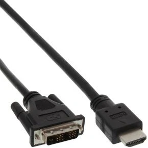 Afbeelding van InLine 0.5m HDMI A DVI 18+1 0,5 m Zwart