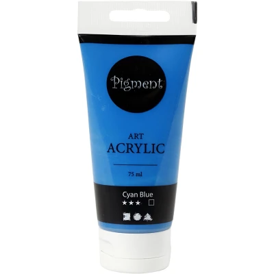 Afbeelding van Creativ Company Pigment Art Acrylverf Cyan Blauw, 75ml