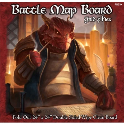 Afbeelding van The Battle Map Board Grid &amp; Hex Loke Mats
