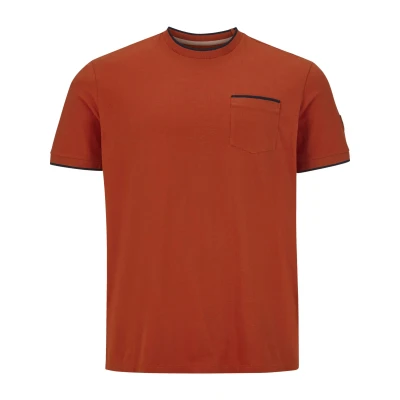 Afbeelding van Charles Colby oversized T shirt EARL PATON Plus Size oranje