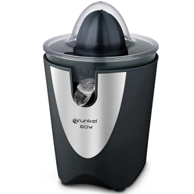 Afbeelding van Grunkel Elektrische sinaasappel of citruspers XP VC60N 60W Twee verwisselbare kegels RVS mondstuk pulpfilter zwart [energie efficiëntieklasse A+]
