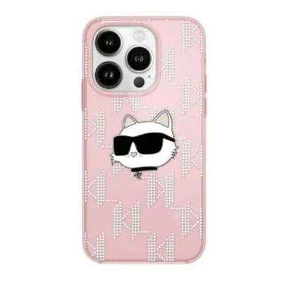 Afbeelding van Karl Lagerfeld IML Choupette Head &amp; Monogram hoesje voor iPhone 11 / Xr roze