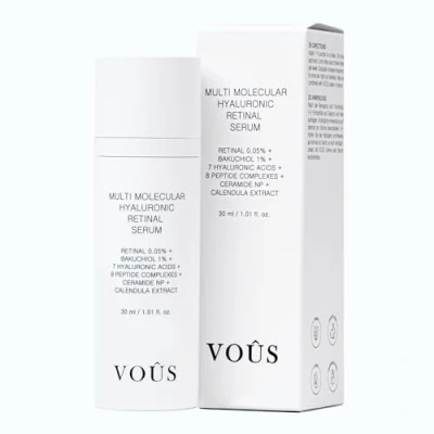 Afbeelding van Multimoleculair Retinaal hyaluronserum 30 ml + 0,05% Retinaldehydehyde 1% Bakuchiol 7 Hyalurische Zuren 8 Peptiden Ceramide Argireline Matrixyl