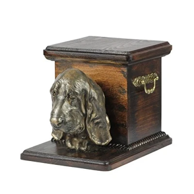 Afbeelding van Elegante urn hond voor Basset Hound met hondenbuste