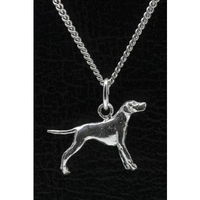 Afbeelding van Zilveren Pointer ketting hanger klein