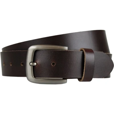 Afbeelding van Fana Belts riem dames/heren grote maat donkerbruin leer Buffelleer Taillemaat 125 Brede Jeans Stoere Lange