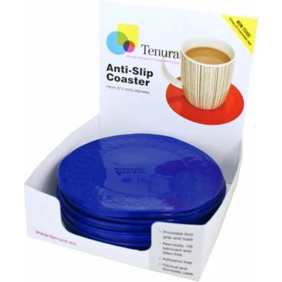 Afbeelding van Anti slip matten rond blauw 14 cm display 25 st Able2