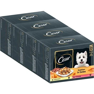 Afbeelding van Cesar Portiezakjes Multipack Selectie In Gelei Met Vlees En Groenten 12X100G