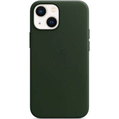 Afbeelding van Apple Leather Case + MS iPhone 13 mini Sequoia Green