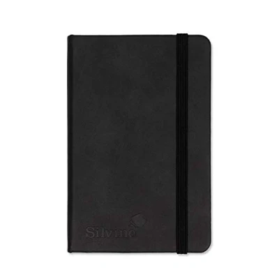 Afbeelding van Silvine A6 Executive Soft Feel Notebook Zwart. 160 pagina&#039;s (80 vellen) gelijnd 7mm Feint. Ref 196BK