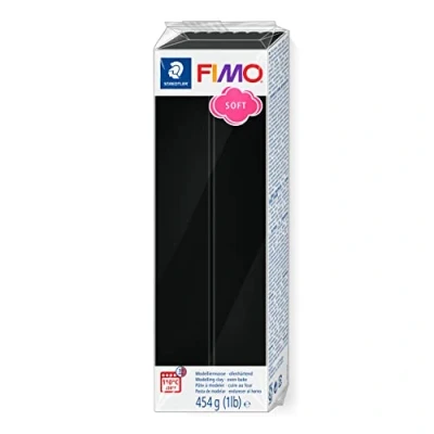 Afbeelding van Grootverpakking Fimo klei soft zwart nummer 9 454Gram