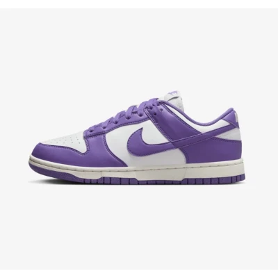 Afbeelding van Nike Sportswear DUNK LOW NEXT Nature Sneakers laag, Dames, Maat: 38, Summit white/black raspberry Hoogwaardig imitatieleer