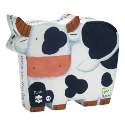 Afbeelding van Djeco THE COWS ON FARM Puzzel voor kinderen, Maat: One Size, Multi coloured
