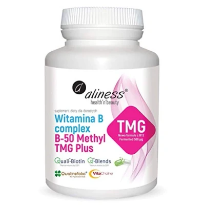 Afbeelding van Vitamine B complex 50 Methyl TMG Plus 100 capsules, Aliness