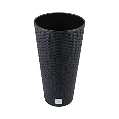 Afbeelding van Bloempot Buiten Hoog Rond Rato Tubus 25cm ANTRACIET Prosperplast