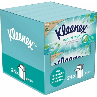 Afbeelding van 24x Kleenex Balsam Menthol Tissues 64 stuks