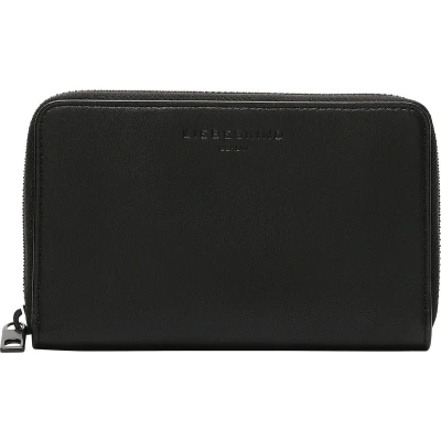 Afbeelding van LIEBESKIND BERLIN Portemonnee Mica Kodiaq Sheep Zip Around Wallet Black Zwart