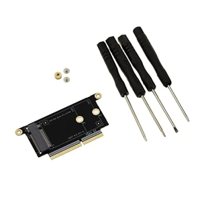 Afbeelding van KALEA INFORMATIQUE M2 NVMe M Key Adapter ter vervanging van de 22+34 punten SSD een MACBOOK Pro A1708 uit 2016 of 2017. met gereedschap