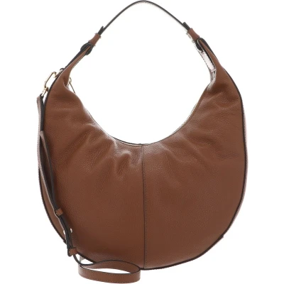 Afbeelding van FURLA Leren Schoudertas Miastella Hobo Cognac H Bruine