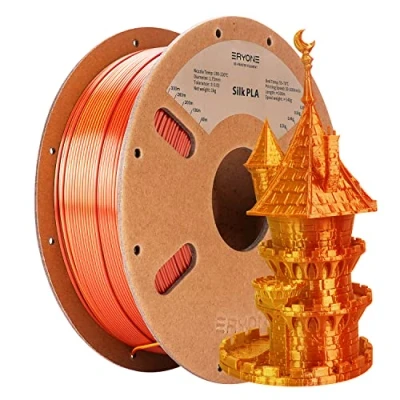 Afbeelding van Eryone Dual tweekleurig PLA filament 1,75 mm, 3D printerfilament, 1 kg spoel +/ 0,02 zijdegoud en rood koper