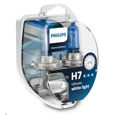 Afbeelding van Philips Diamond Vision 5000K H7 autokoplamp lampen (Twin Pack) 12972DVS2