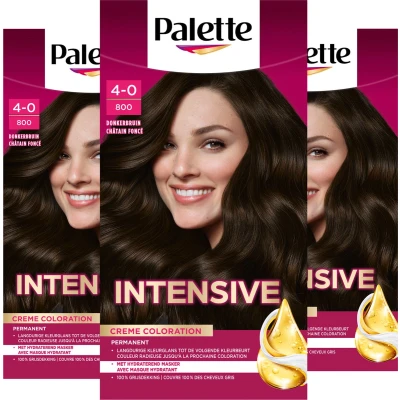 Afbeelding van 3x Poly Palette Haarverf 800 Donkerbruin kopen? Nu in de aanbieding bij