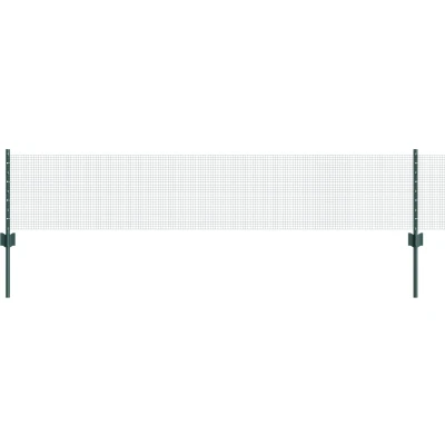 Afbeelding van vidaXL Gelast Draadhek met 11 U palen Groen 0.4x25 m Staal