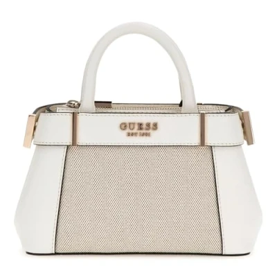 Afbeelding van Guess Anadela MINI Satchel Handtas, Dames, Maat: One Size, Natural/off white