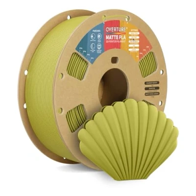 Afbeelding van OVERTURE PLA filament mat 1,75 mm, 1 kg (2,2 lbs) Neatly Wound Surface matte filamenten voor 3D printers, FDM maatnauwkeurigheid +/ 0,02 mm (mat bamboegroen)