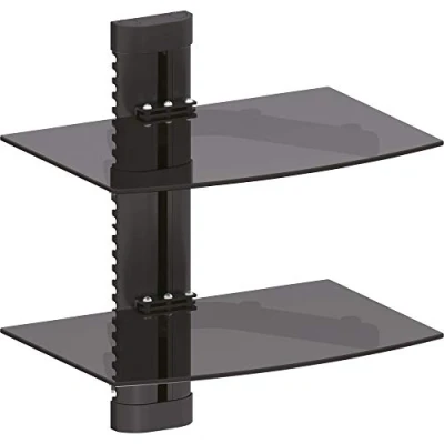 Afbeelding van InLine Montageset (wandmontage, 2 glazen schappen/houders) voor Blu ray / DVD Sa (Muurbevestiging), Netwerk accessoires