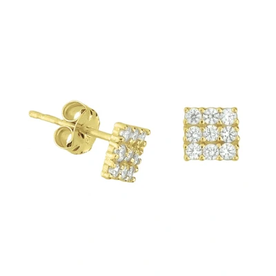 Afbeelding van Trendjuwelier huiscollectie Oorknoppen Zirkonia Geelgoud Glanzend 5 mm