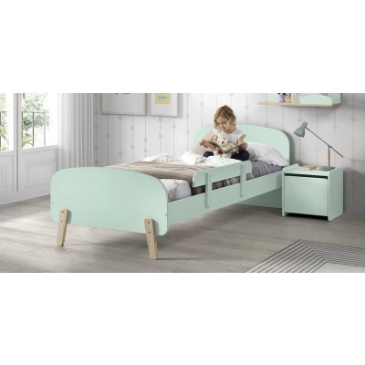 Afbeelding van LUCEVI Kiddy bed + Nachtkastje Uitvalbeveiliging Mint Green 90x200 cm
