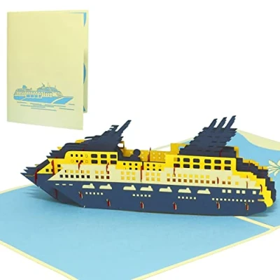 Afbeelding van LINPopUp®, LIN17564, pop up kaart schip, cruiseschip, kaarten verjaardag, verjaardagskaart, reisvoucher N315