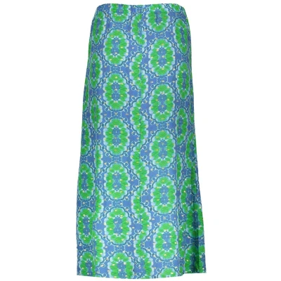 Afbeelding van Geisha Maxi Rok Allover Print Blauw/dessin S