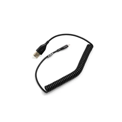 Afbeelding van System S Micro USB spiraalkabel 50 100 cm