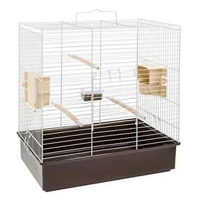Afbeelding van Ferplast Vogelkooi SONIA LARGE grote vogelvolière, Papegaaien, Parkieten, van Metaal, Inclusief Accessoires Roterende Voerbakken Zitstokken 61.5 x 40 h 65cm.