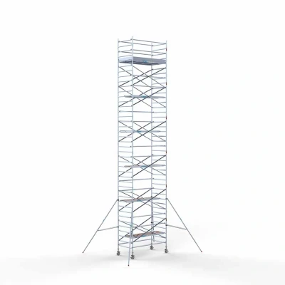 Afbeelding van Euroscaffold professionele rolsteiger 135x250x13.20m werkhoogte carbondeck lichtgewicht
